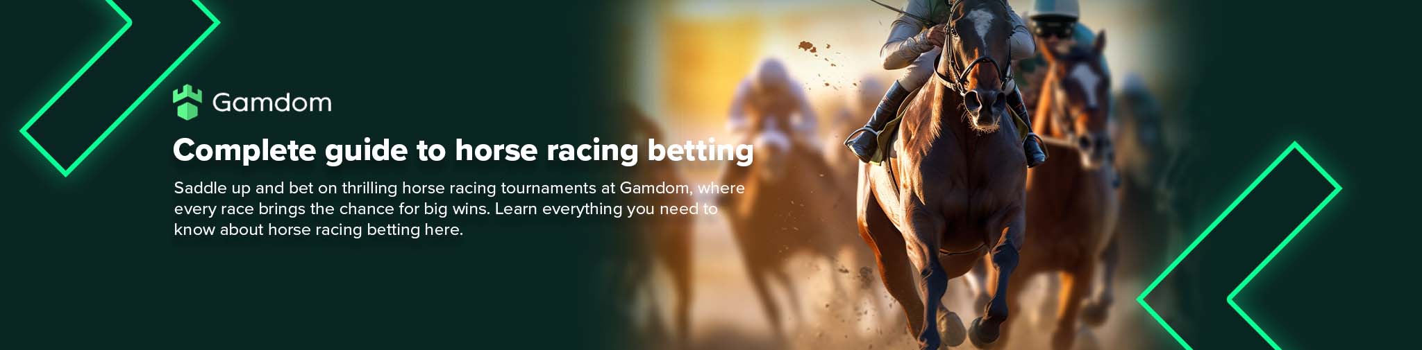 Bet on horse races at Gamdom and win quick crypto prizes